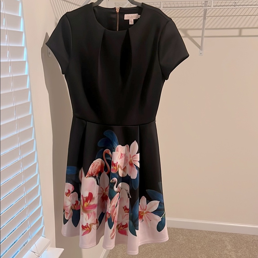 Elegant Black Floral Dress
